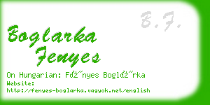 boglarka fenyes business card